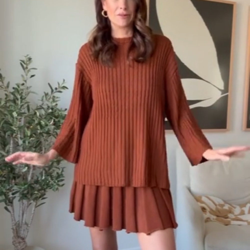 Amazon Womens 2 Piece Sweater Skirt Set Loose Matching Lounge Set i